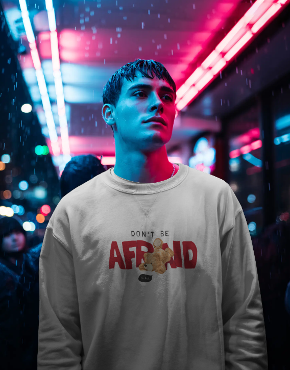 Don’t Be Afraid Teddy Oversized Sweatshirt