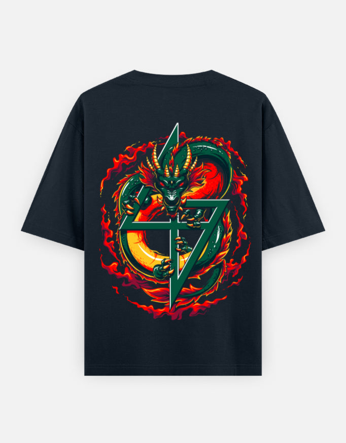 Dragon Fire Graphic Oversized Tee