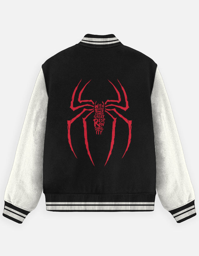 Spider Premium Cotton Varsity Jacket
