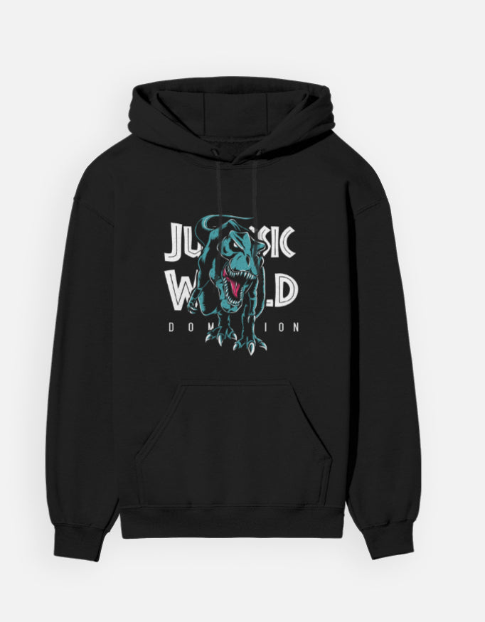 Black Dinosaur Graphic Hoodie