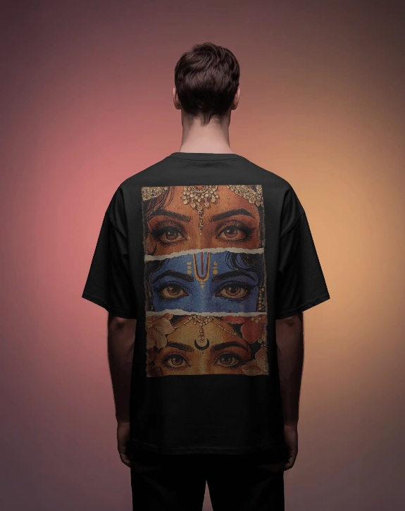 Radha Krishna Divine Eyes Tee