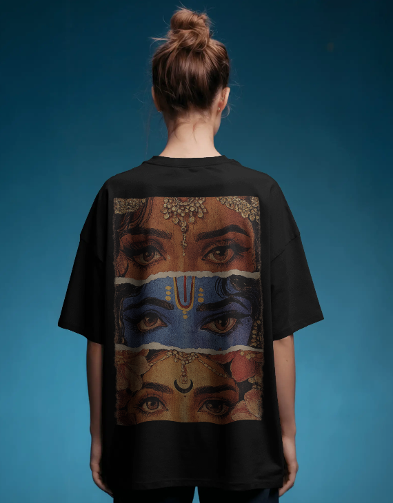 Radha Krishna Divine Eyes Tee