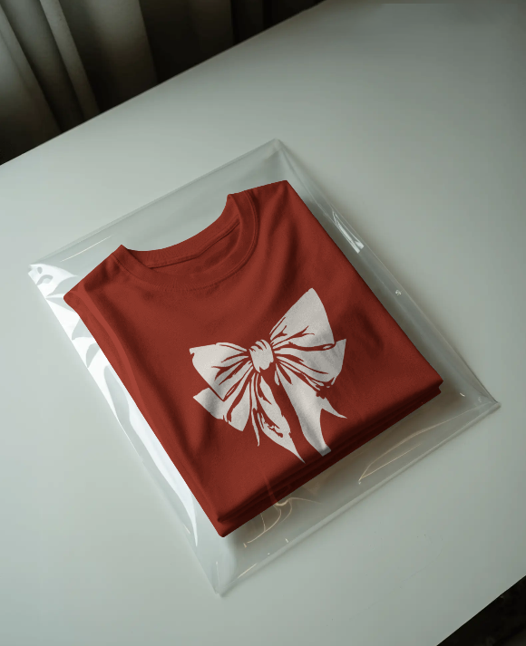 Elegant Bow Graphic Cotton Tee
