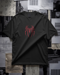 Spider Emblem Black Oversized Tee