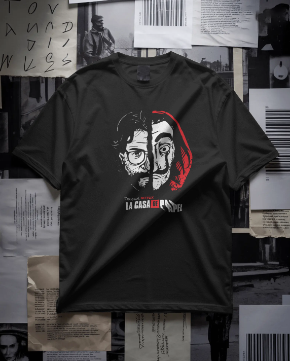 La Casa De Papel (Money Heist) Black Tee