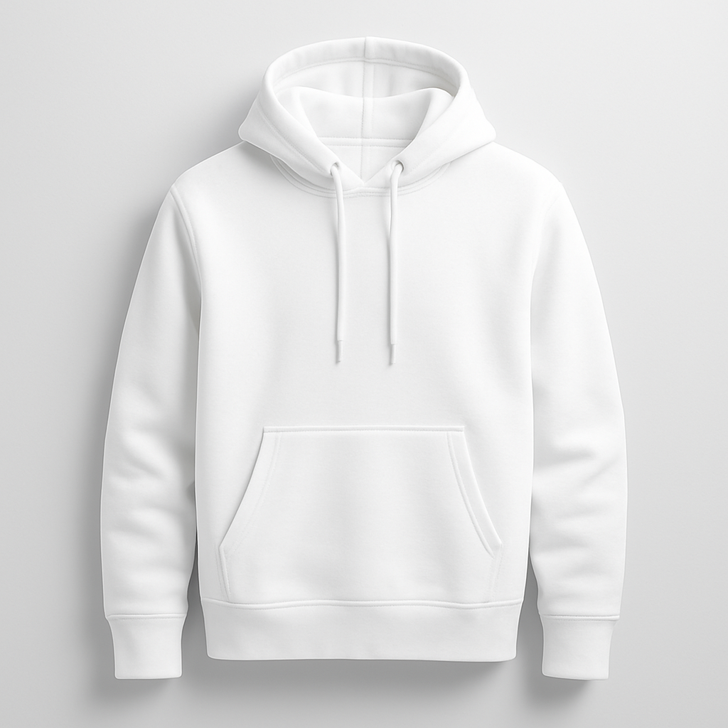 Essential Plain White Hoodie