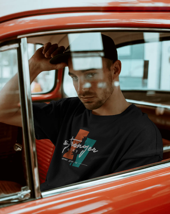 Stronger “Never Give Up” Streetwear Tee